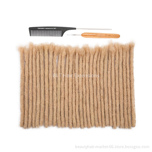 China factory handmade faux dreadlock blonde dreadlock extension 100% human hair dreadlock extensions
